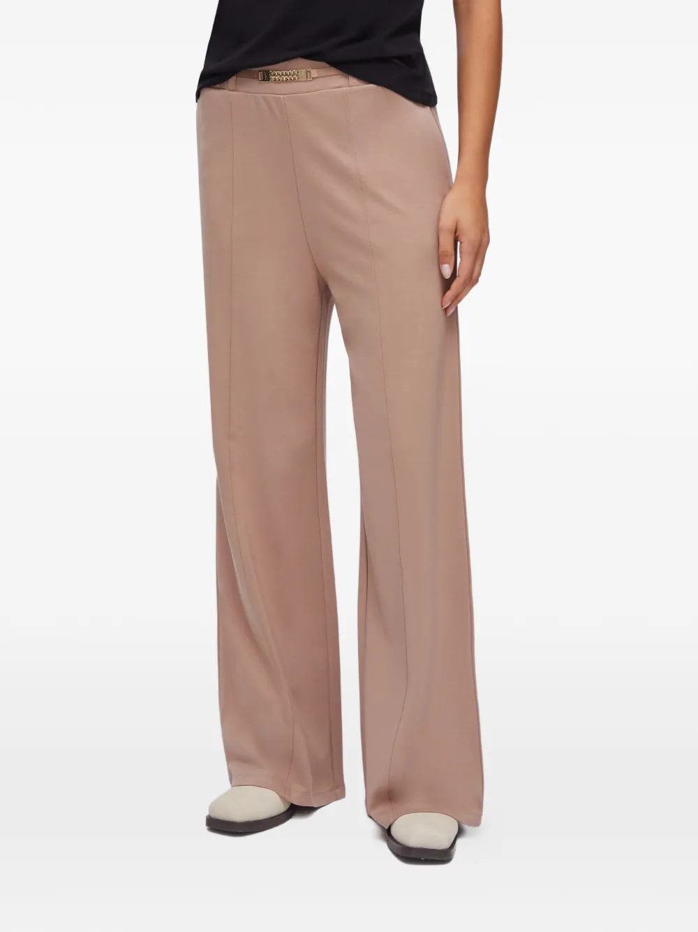 LIU JO Broek met kettingdetail Beige