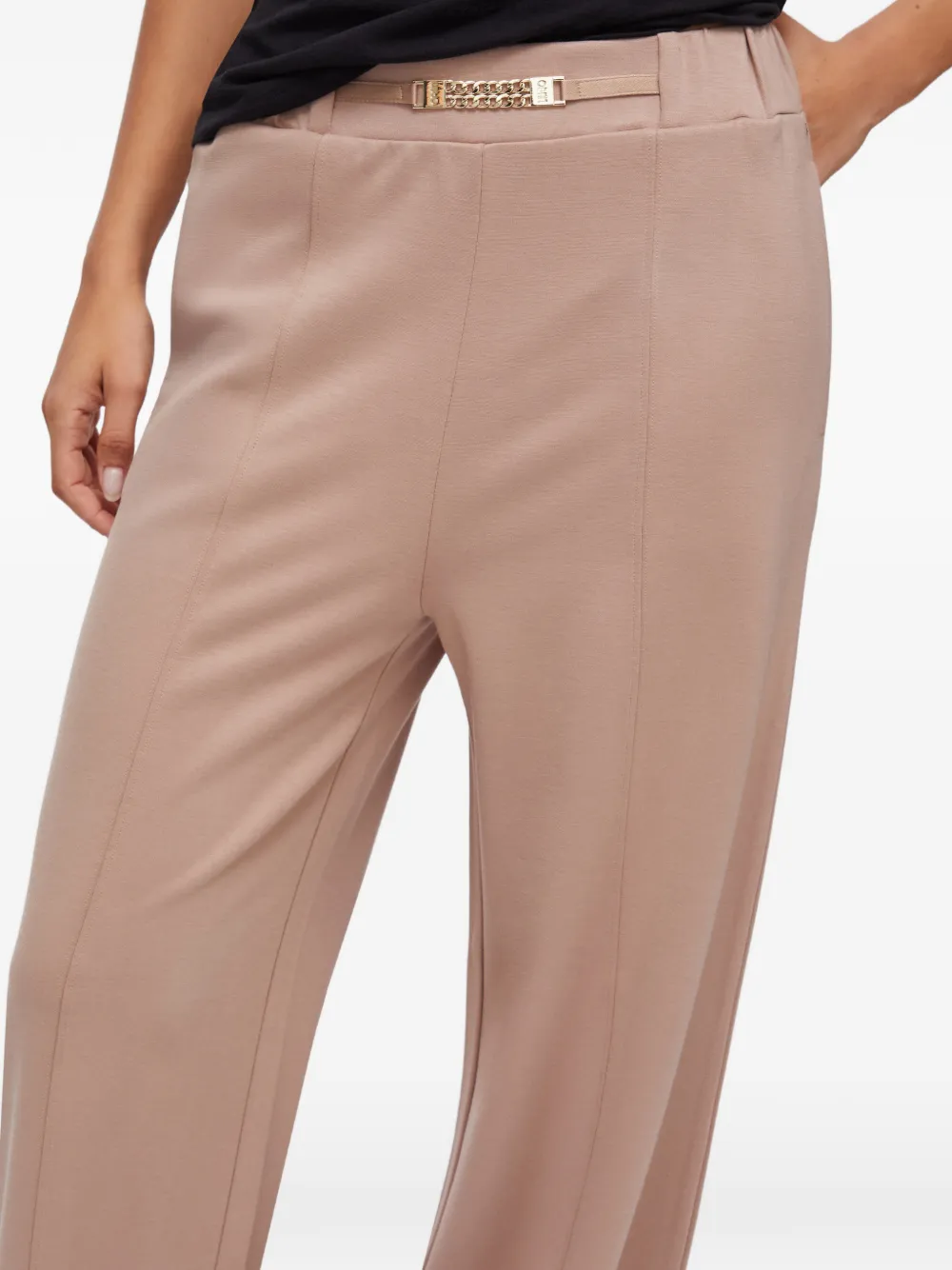 LIU JO Broek met kettingdetail Beige