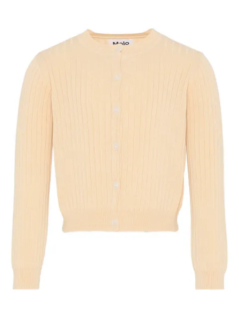 Molo cárdigan tejido de canalé con botones