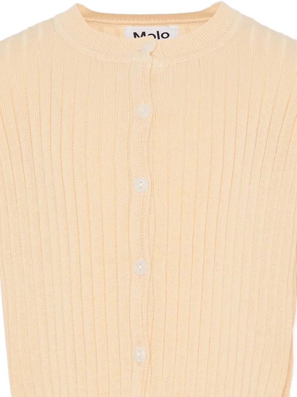  Molo Buttoned Ribbed Cardigan - Neutrals 