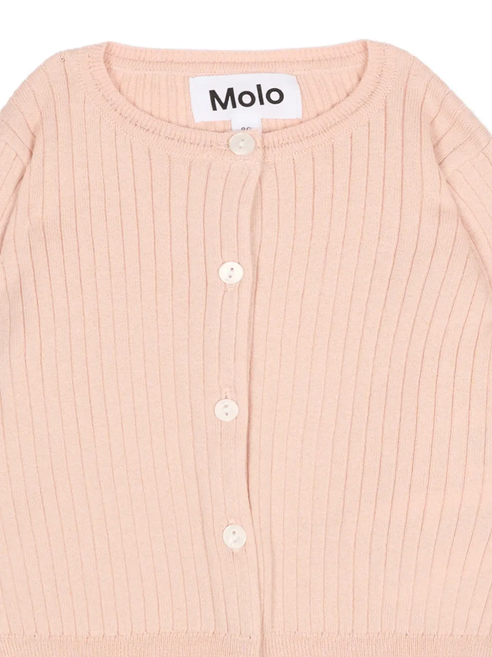 Molo Geribbeld vest met knopen Roze