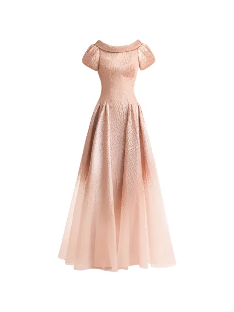 Gemy Maalouf vestido largo con mangas farol