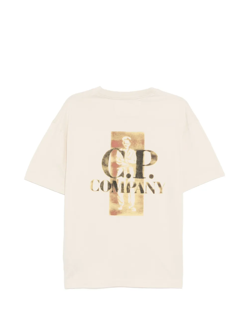 C.P. Company T-shirt met logoprint Beige