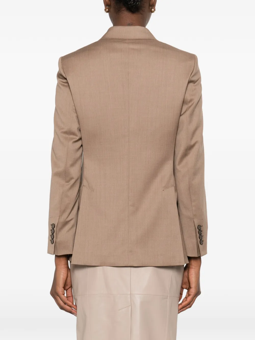 Max Mara Wollen blazer met dubbele rij knopen Bruin