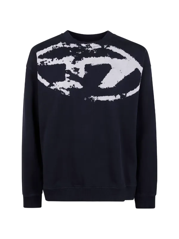 美品 DIESEL S-Boxt-N5 クリーム/青 Diesel S-Boxt-N5 スウェットシャツ | ブルー | FARFETCH JP
