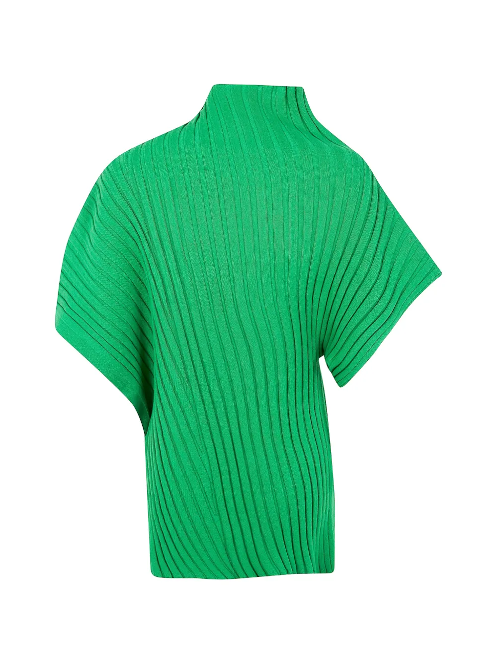 Issey Miyake ribbed short-sleeve top - Groen