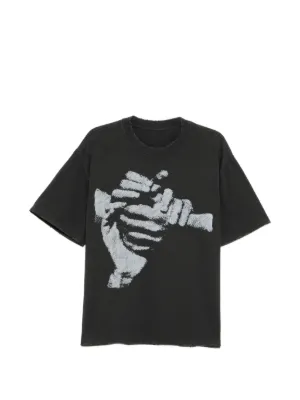 KAMIYA graphic-print t-shirt | Black | FARFETCH ZA