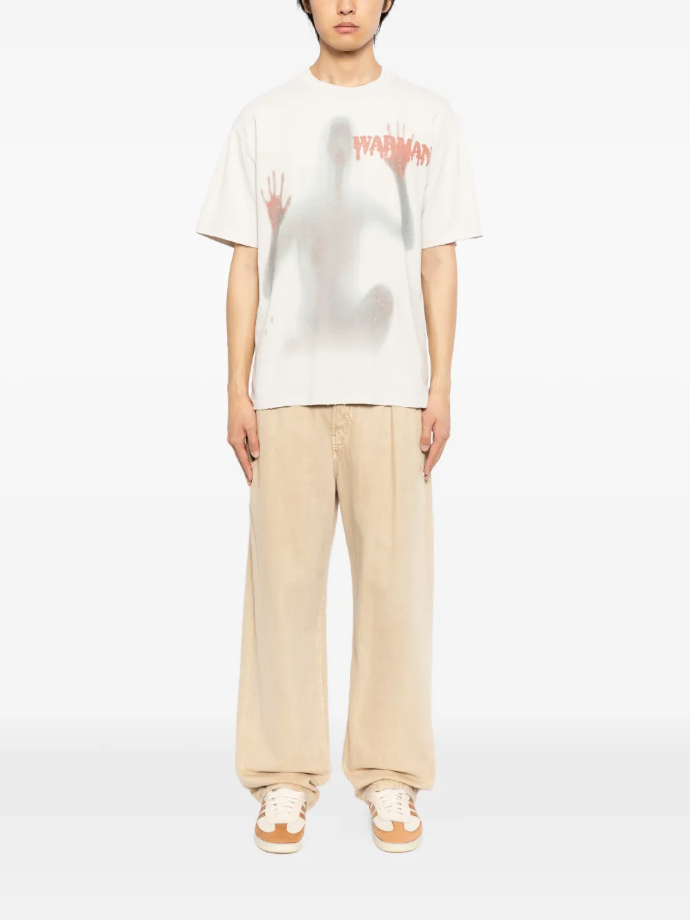 WARMAN graphic-print T-shirt - Beige
