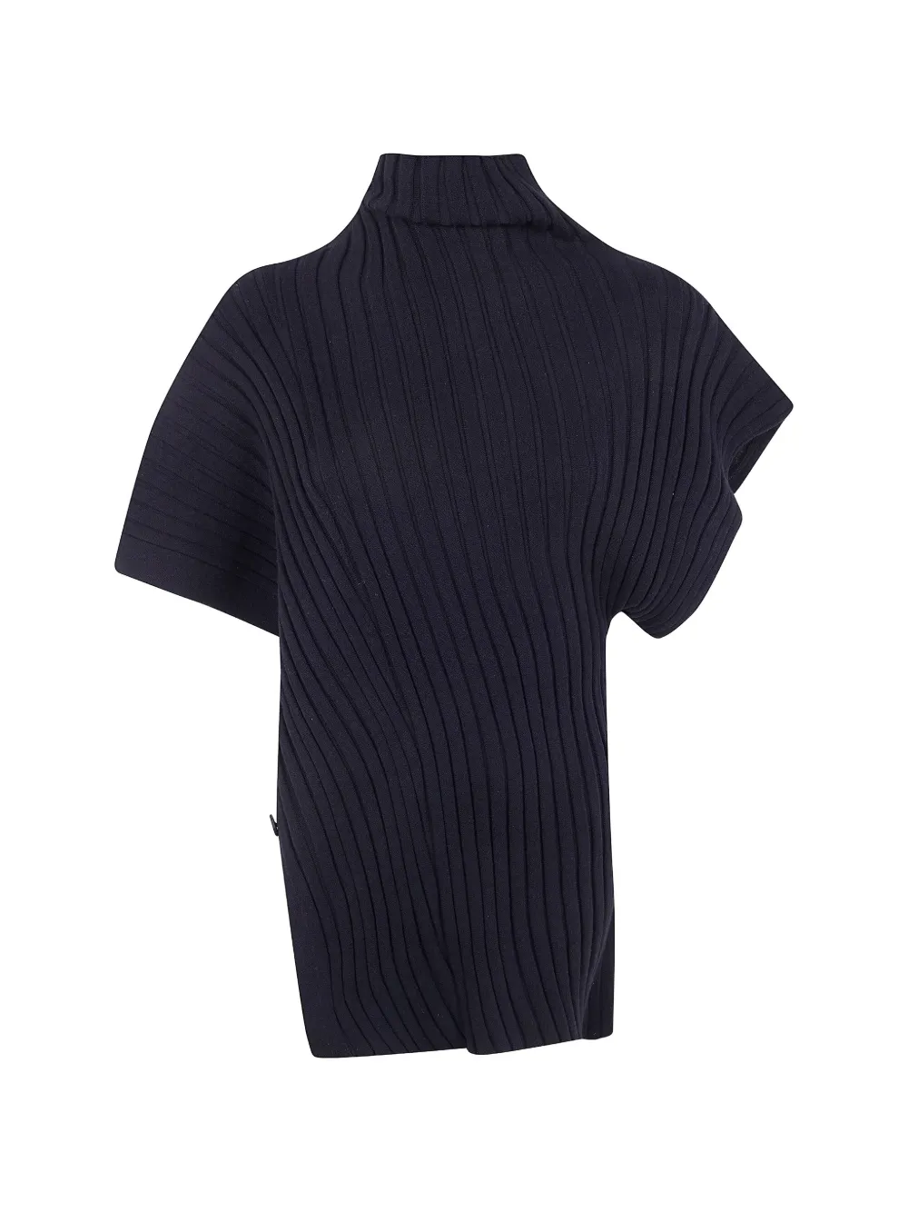 Issey Miyake ribbed high-neck top - Nero