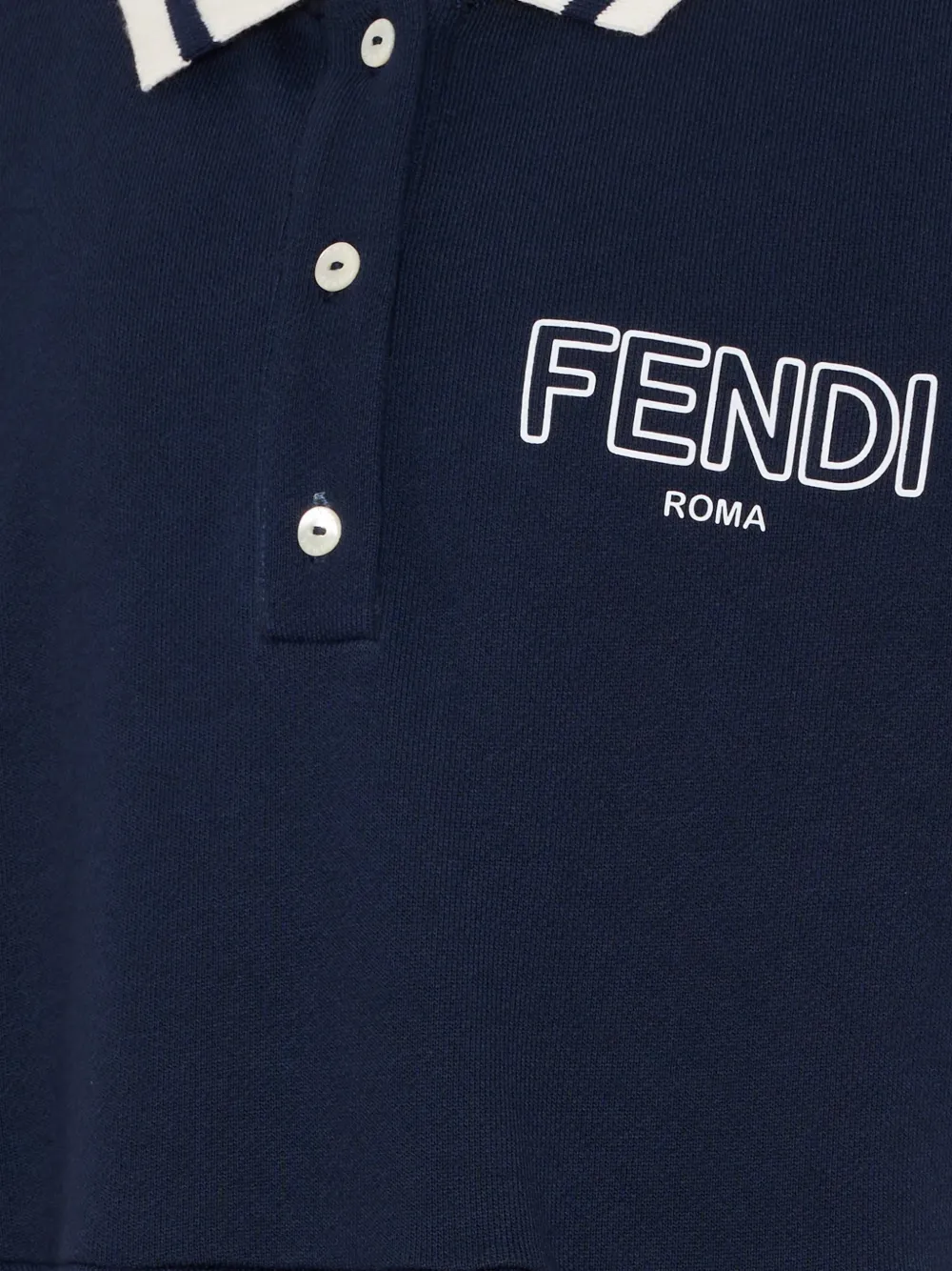  Fendi Kids Short-sleeves Collared Dress - Blue 
