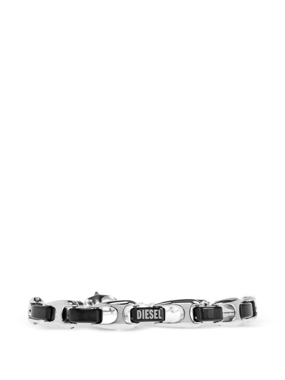 Diesel chain logo-detail bracelet - Argento