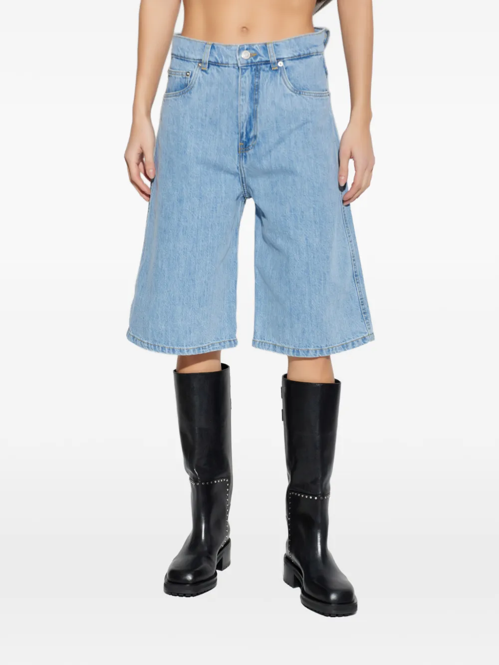  Coperni Belt-detail Shorts - Blue 