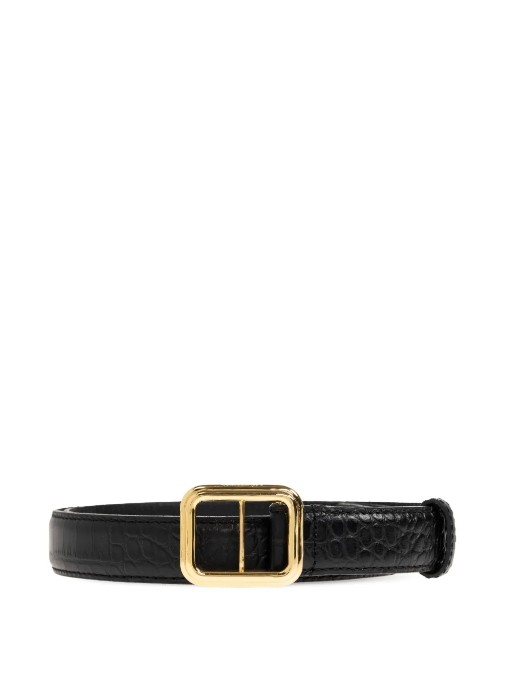 LIE STUDIO Georgia crocodile-effect belt - Nero