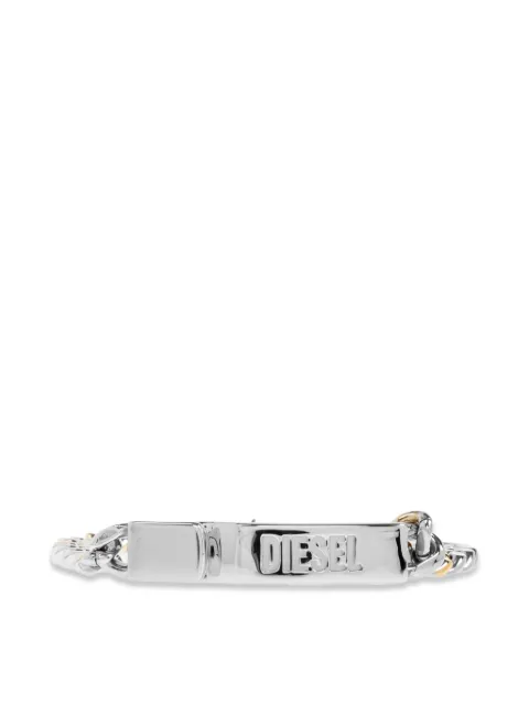 Diesel engraved-logo chain bracelet