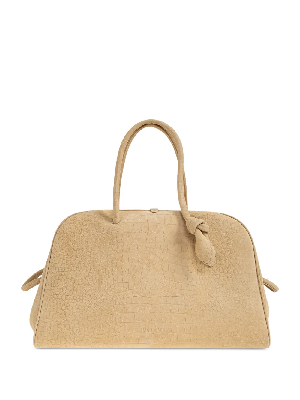 Jacquemus The Large Turismo crocodile-effect tote bag - Toni neutri