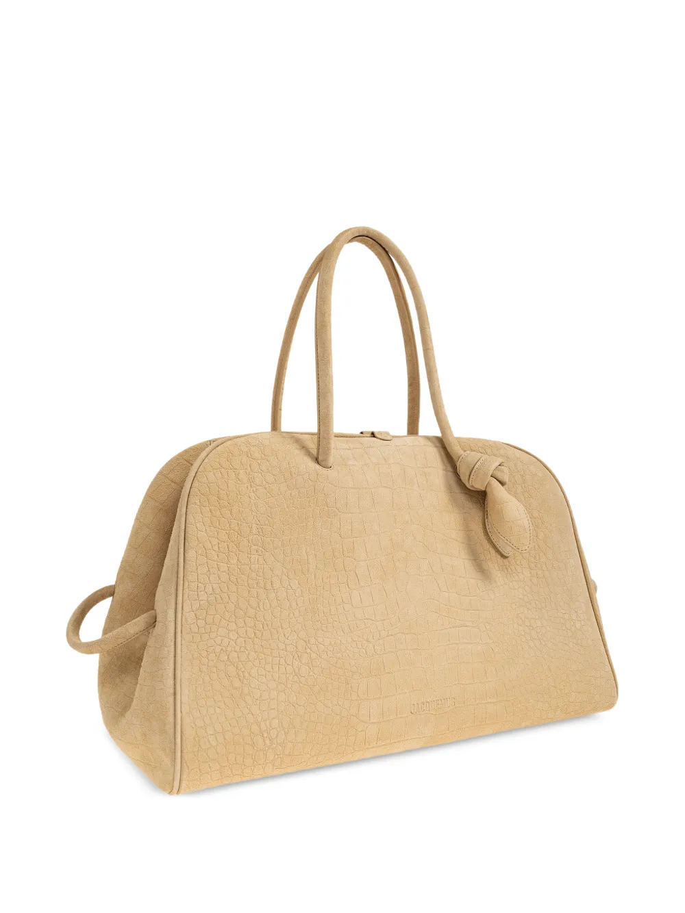 Jacquemus The Large Turismo shopper met krokodillen-reliëf Beige