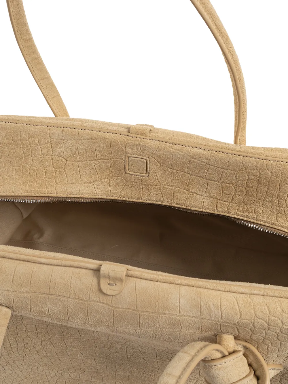 Jacquemus The Large Turismo shopper met krokodillen-reliëf Beige