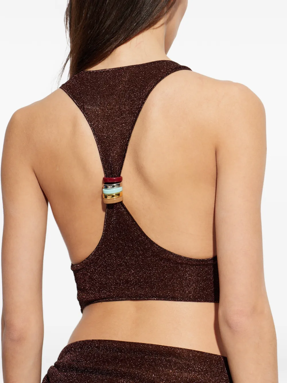 Oséree Top met ring Bruin