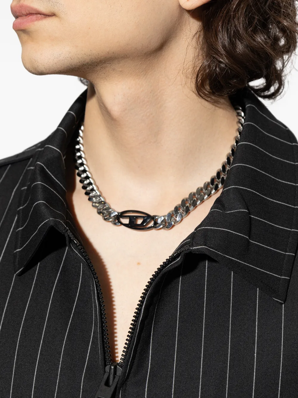  Diesel Chain Logo Bracelet - Silver 
