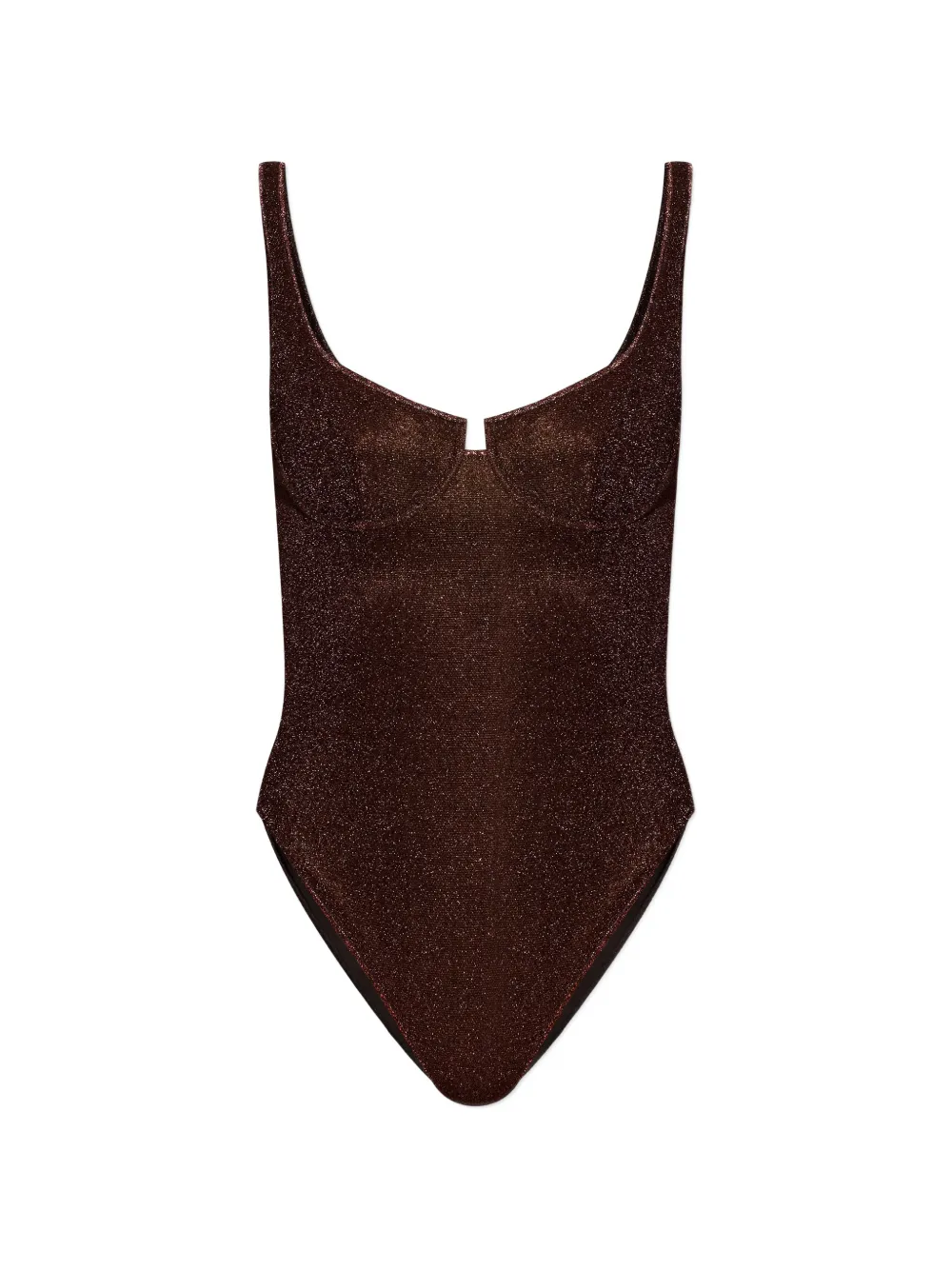Oséree square-neck swimsuit - Marrone