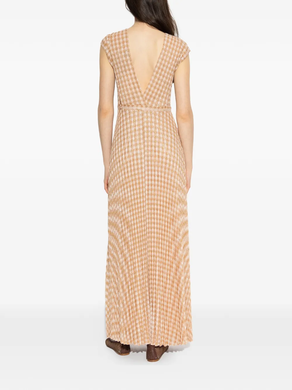 V -Neck Patterned Dress