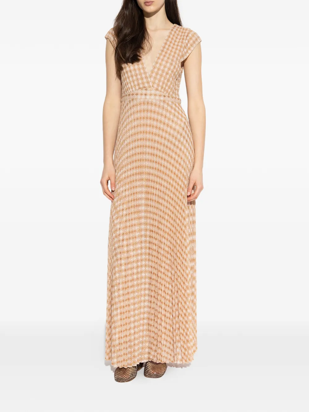 V -Neck Patterned Dress
