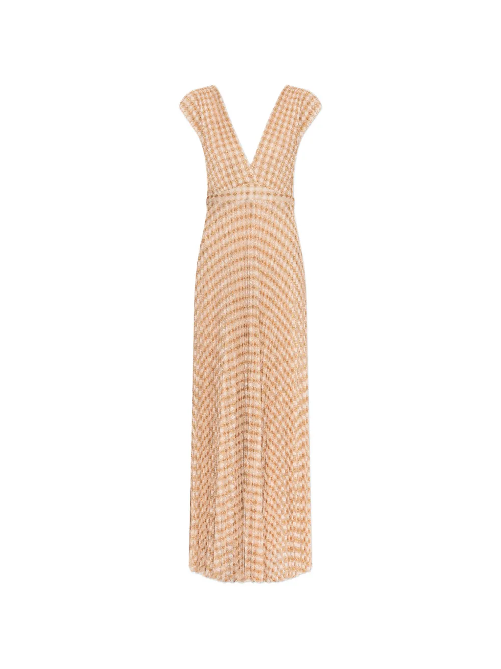 Forte Forte V-neck patterned dress - Toni neutri