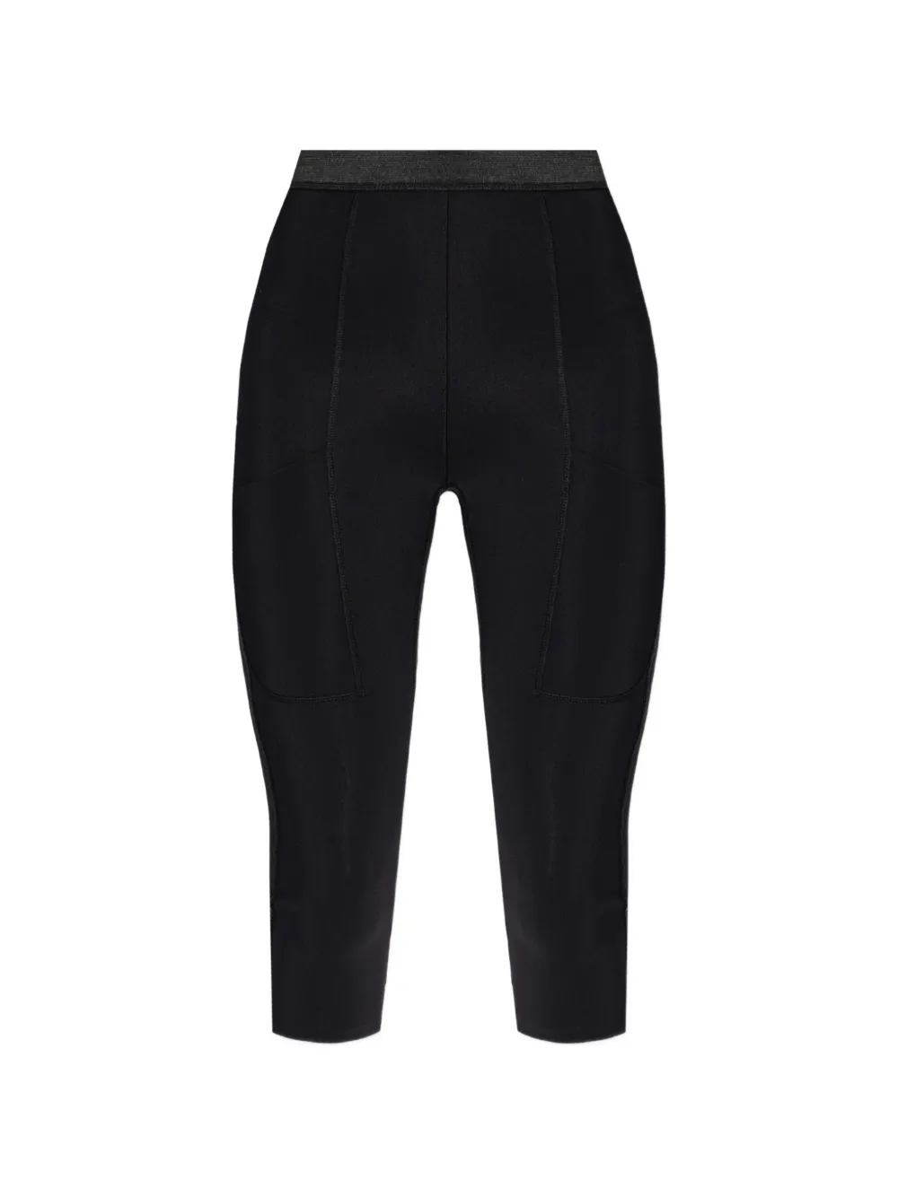 Coperni elasticated cycling capri shorts - Nero