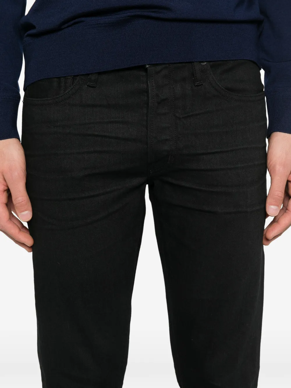 TOM FORD Jeans met logopatch Zwart