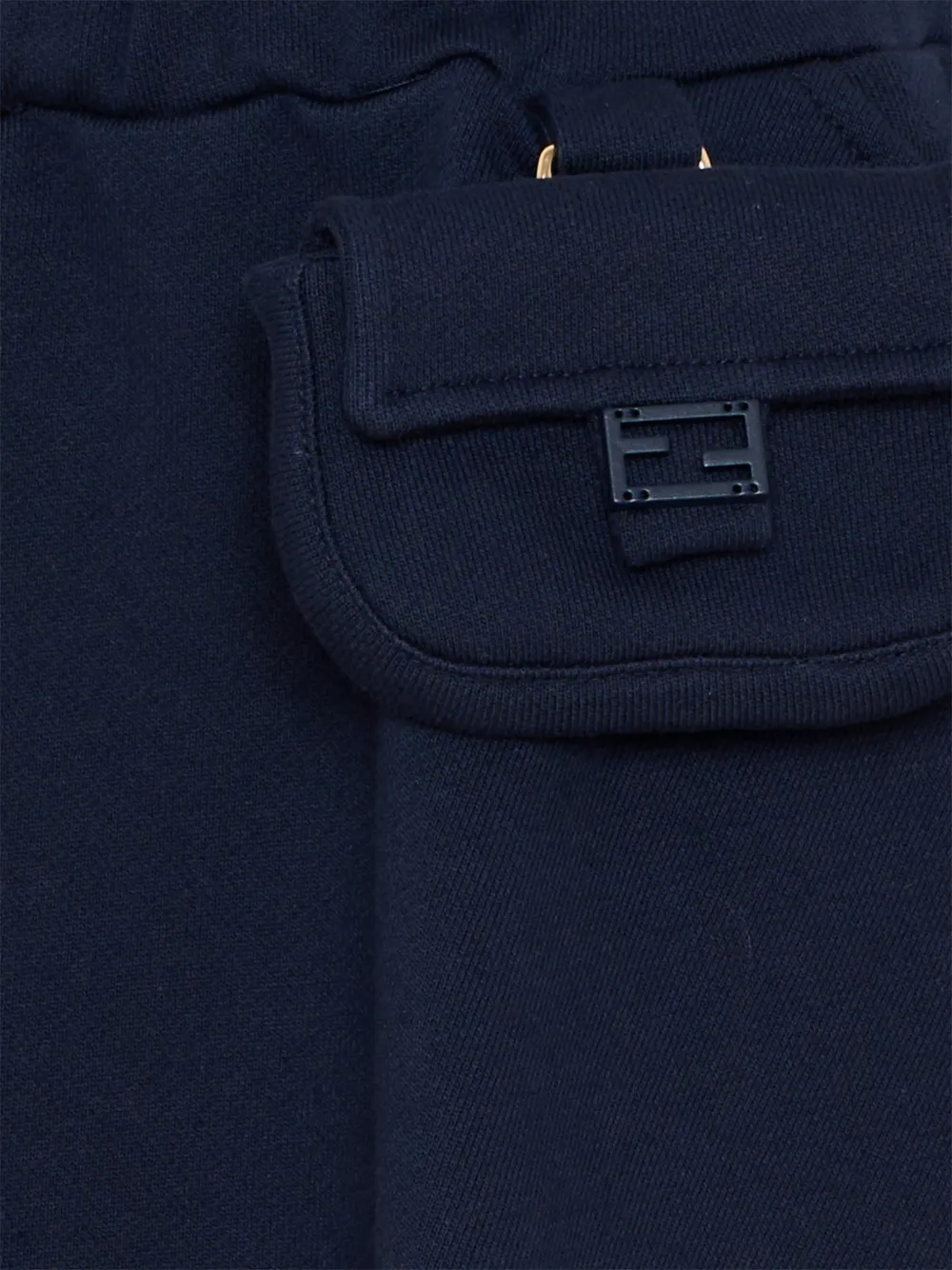 Fendi Kids Plooirok met opgestikte zak Blauw