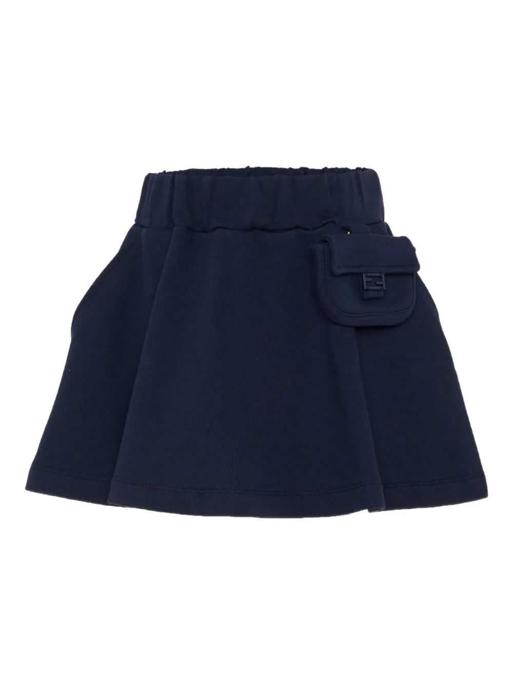 Fendi Kids Plooirok met opgestikte zak Blauw