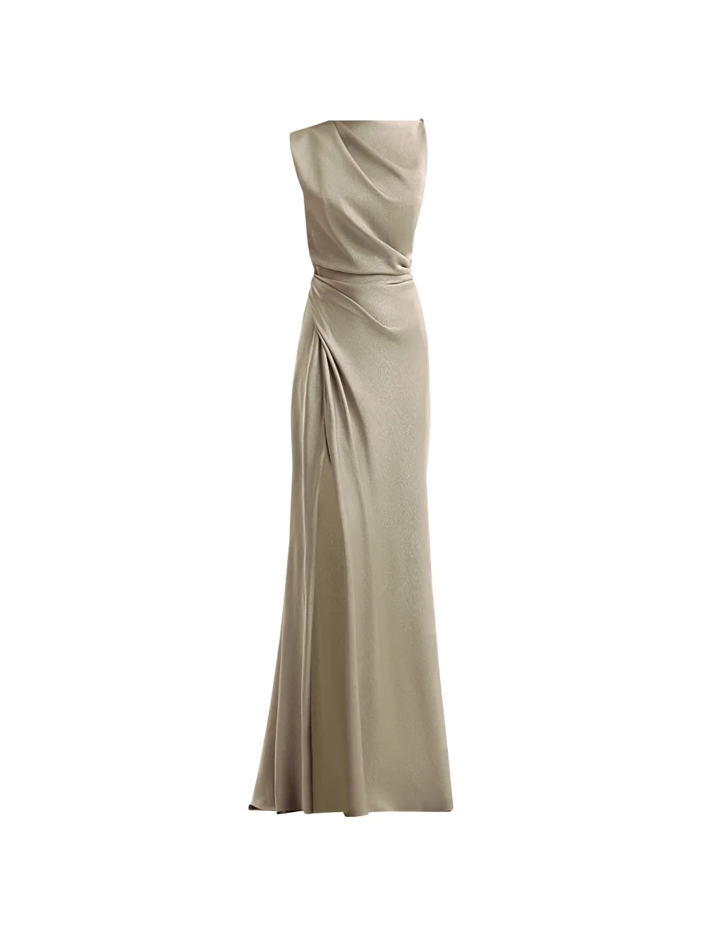 Gemy Maalouf asymmetrical draped maxi dress - Grün