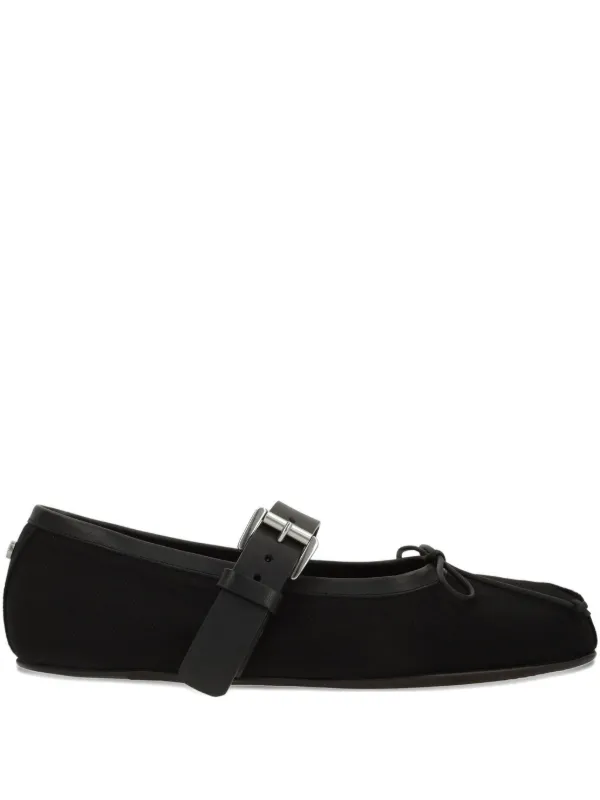 Ann Demeulemeester Zoey Buckled Ballet Flats in Black