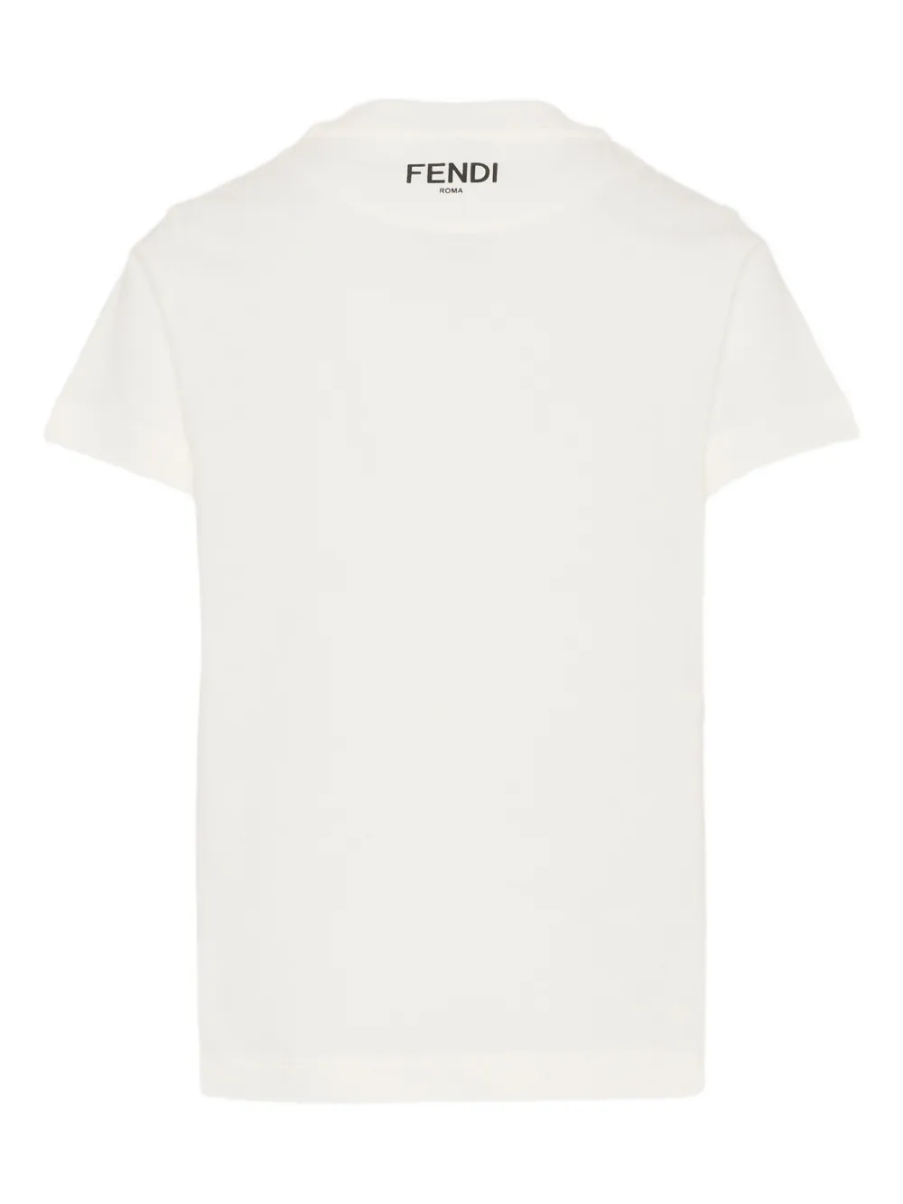 Fendi Kids Grafisch T-shirt Wit