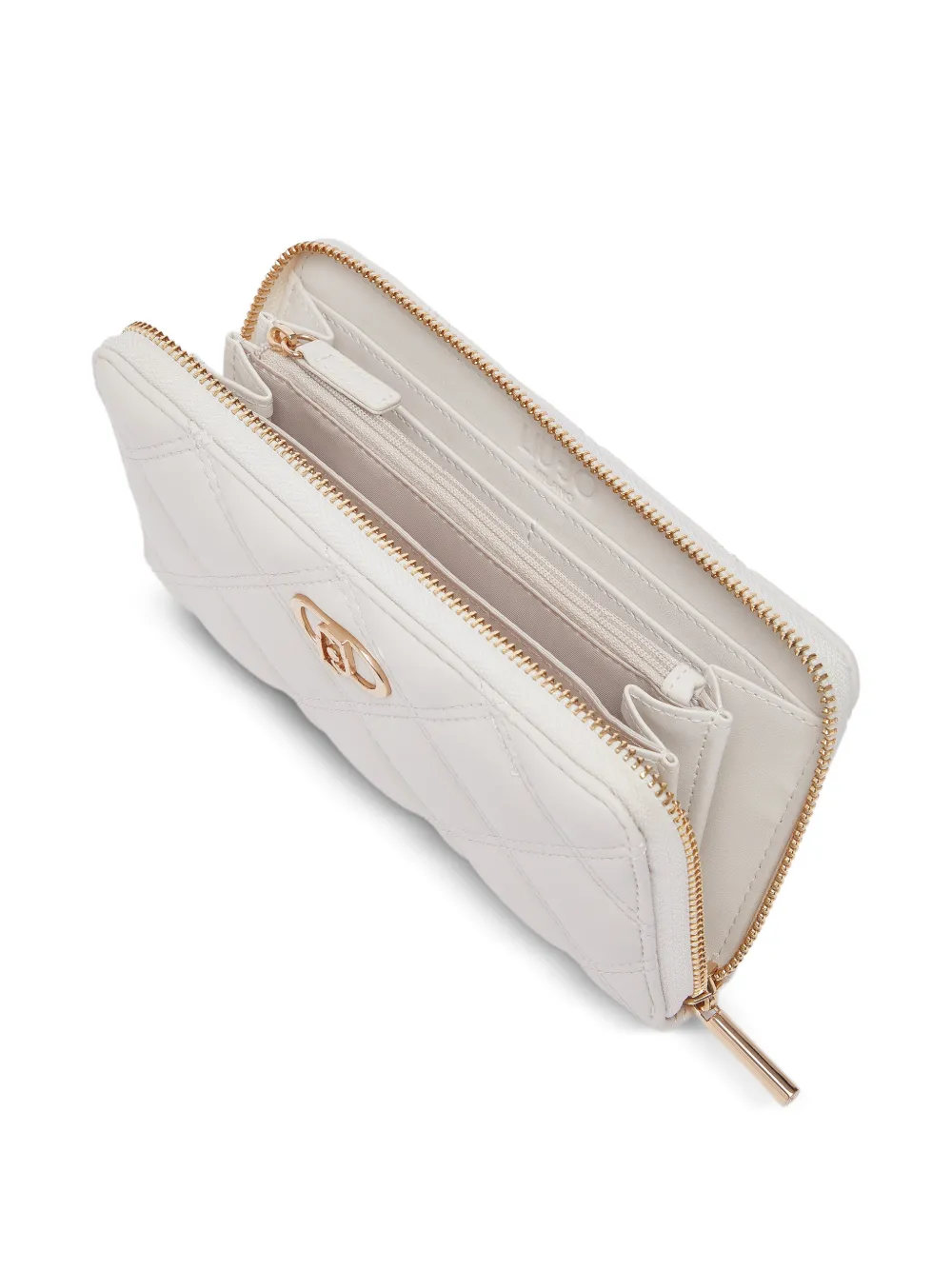  Liu Jo Monogram-plaque Quilted Wallet - Neutrals 