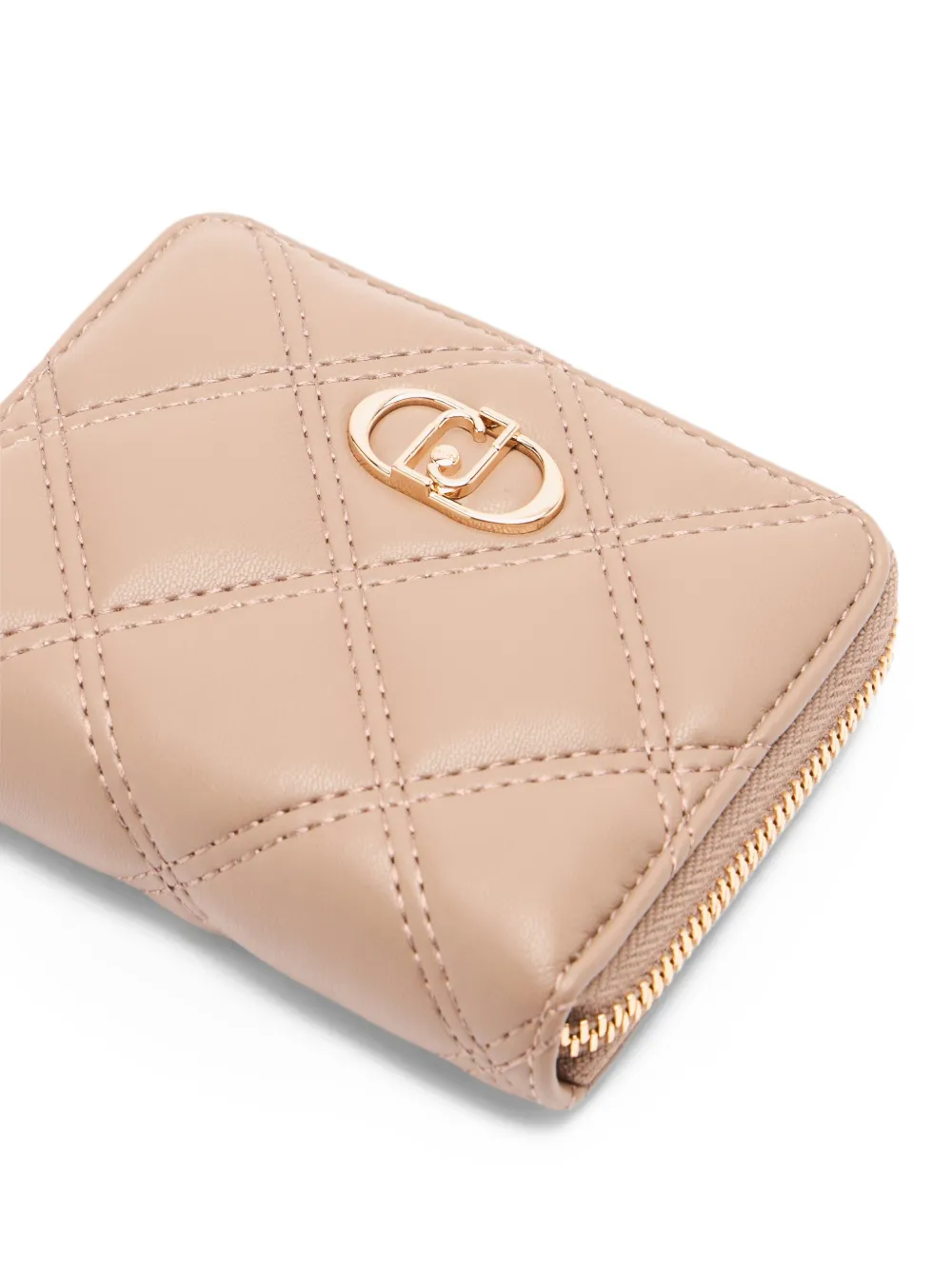 LIU JO Portemonnee met monogramplakkaat Beige