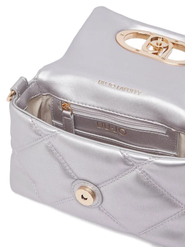 LIU JO Small Quilted LaPuffy Bag | Silver | FARFETCH JO