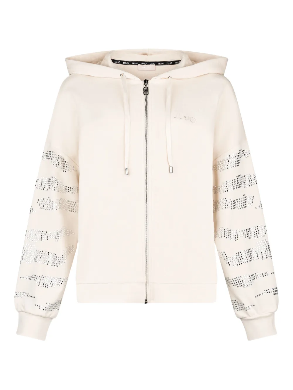 LIU JO studded zip-up hoodie - Toni neutri