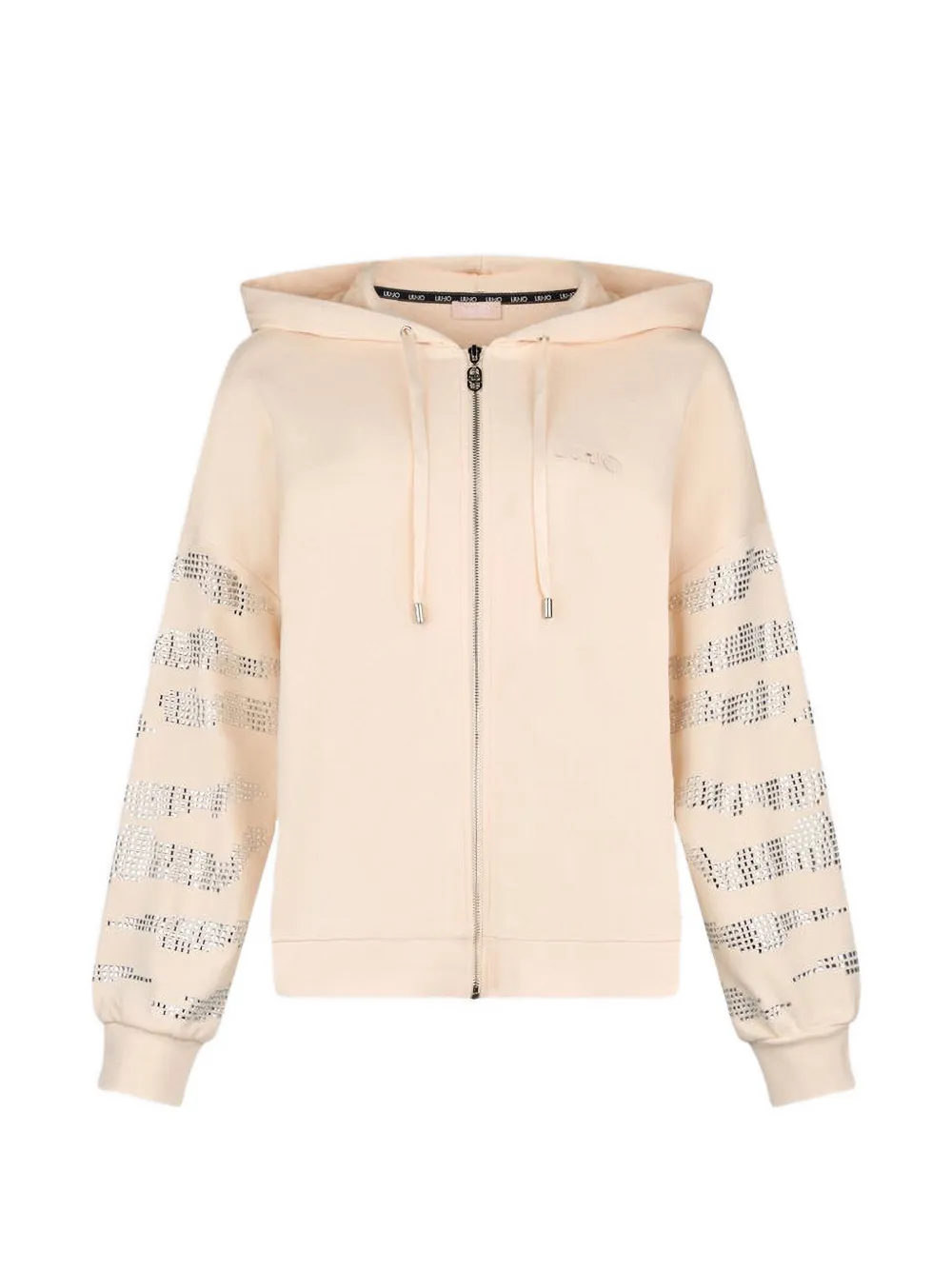 LIU JO studded zip-up hoodie - Neutrals