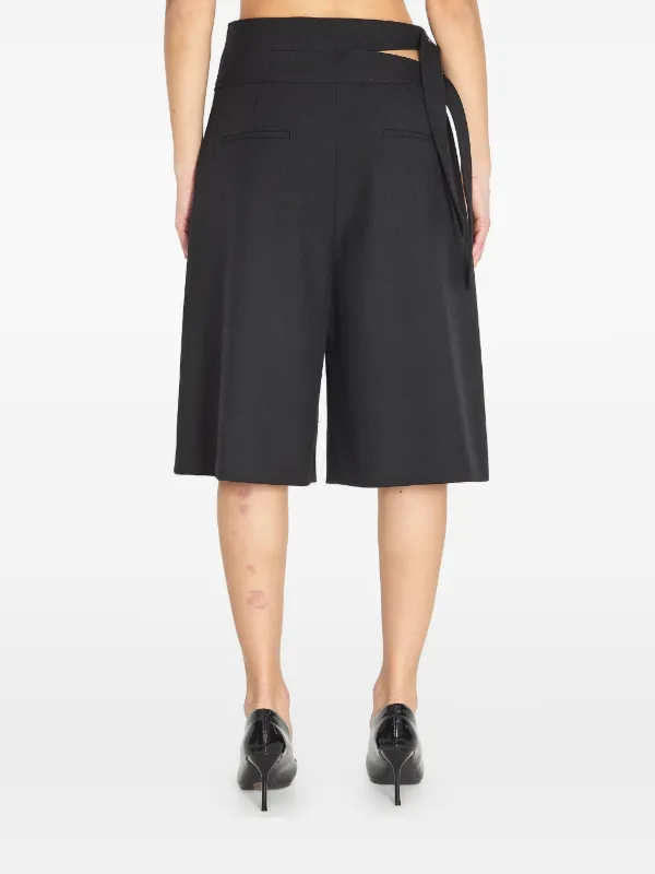 Chloé double-belt Pleated Shorts | Black | FARFETCH