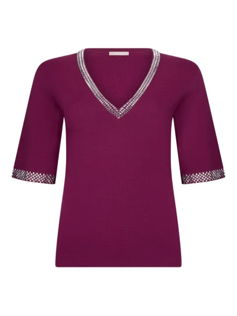 LIU JO playera con detalles de strass