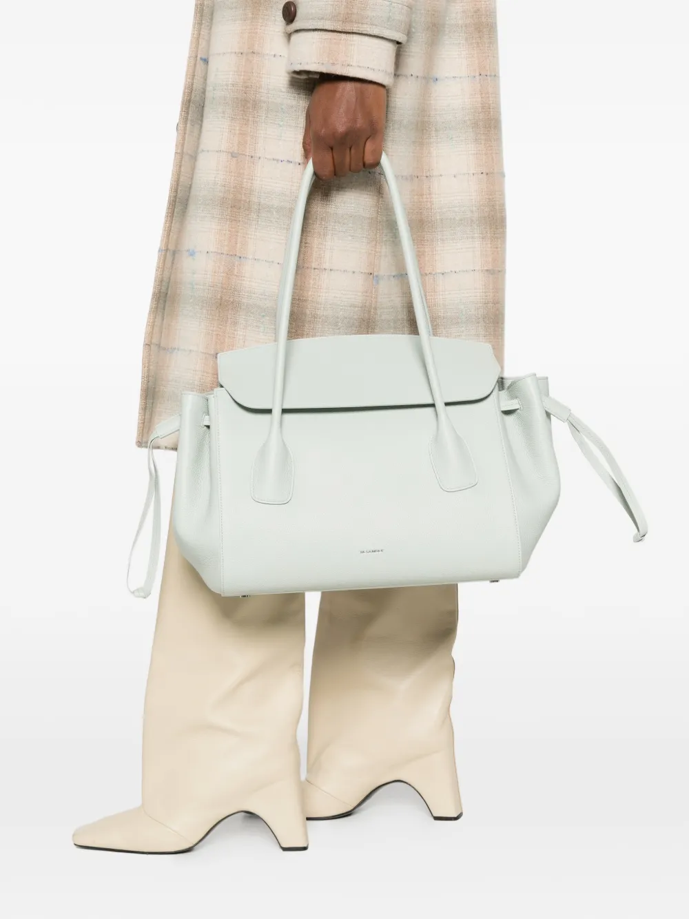  Jil Sander Leather Tote Bag - Green 