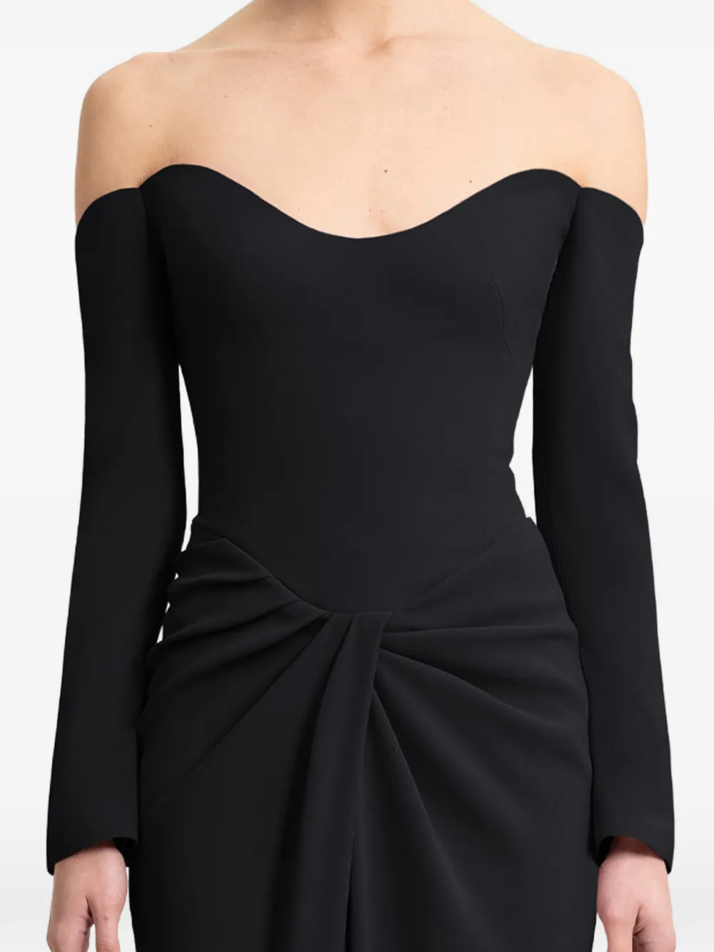 Gemy Maalouf Off-shoulder maxi-jurk Zwart