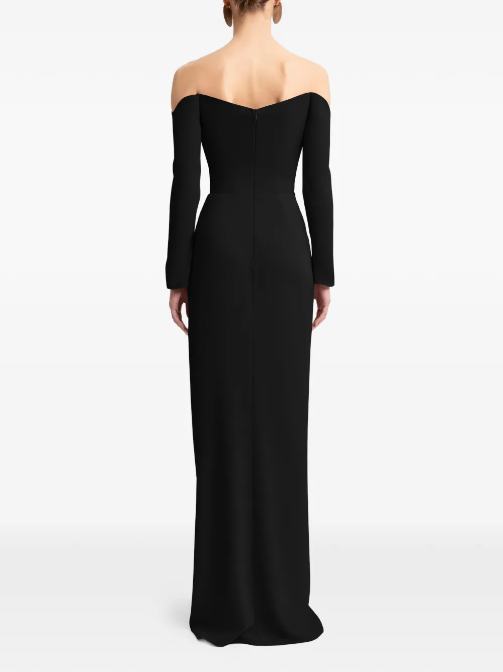 Gemy Maalouf off-shoulder draped maxi dress - Zwart