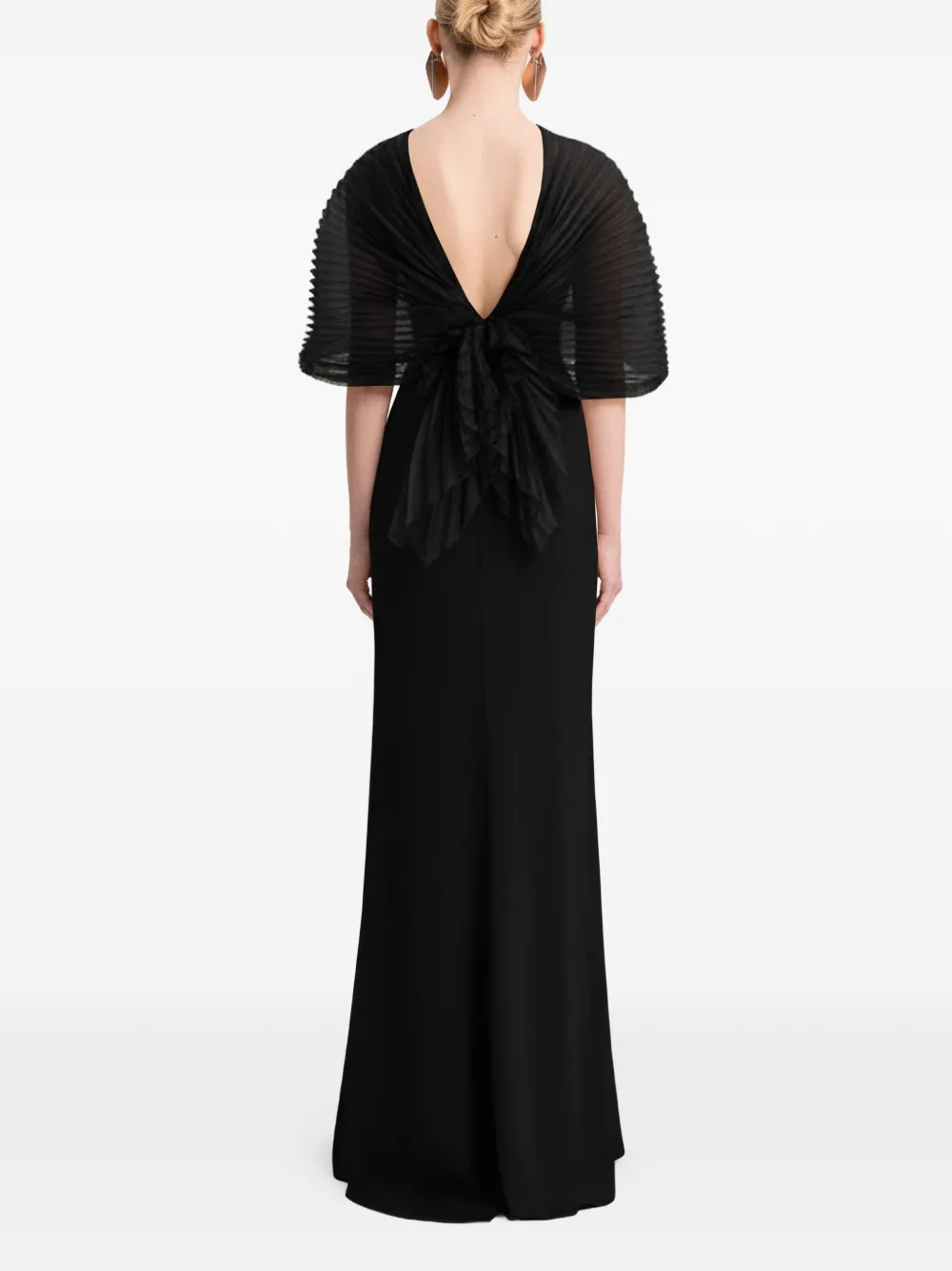 Gemy Maalouf Maxi-jurk met strikdetail Zwart