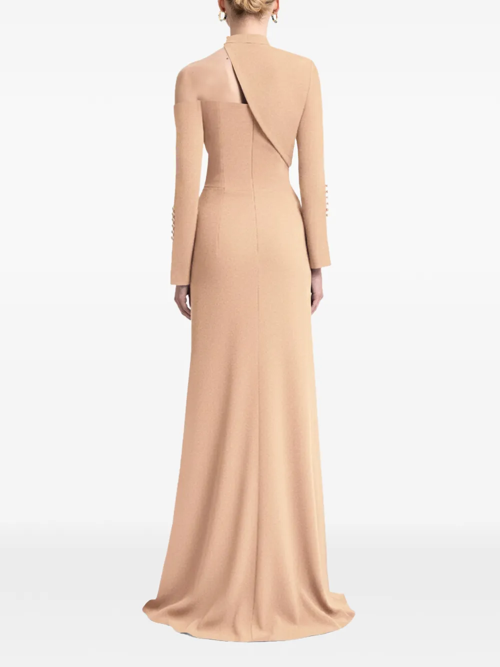 Gemy Maalouf Maxi-jurk met knopen Beige