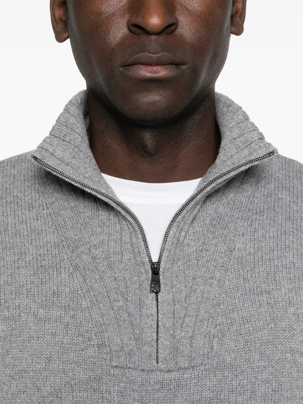 Corneliani Trui met halve rits Grijs