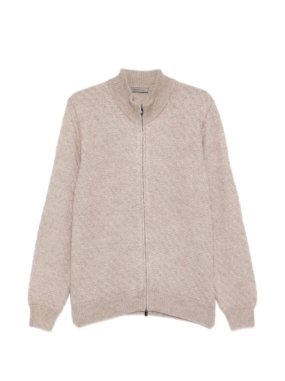 Corneliani zip knitted cardigan - Toni neutri