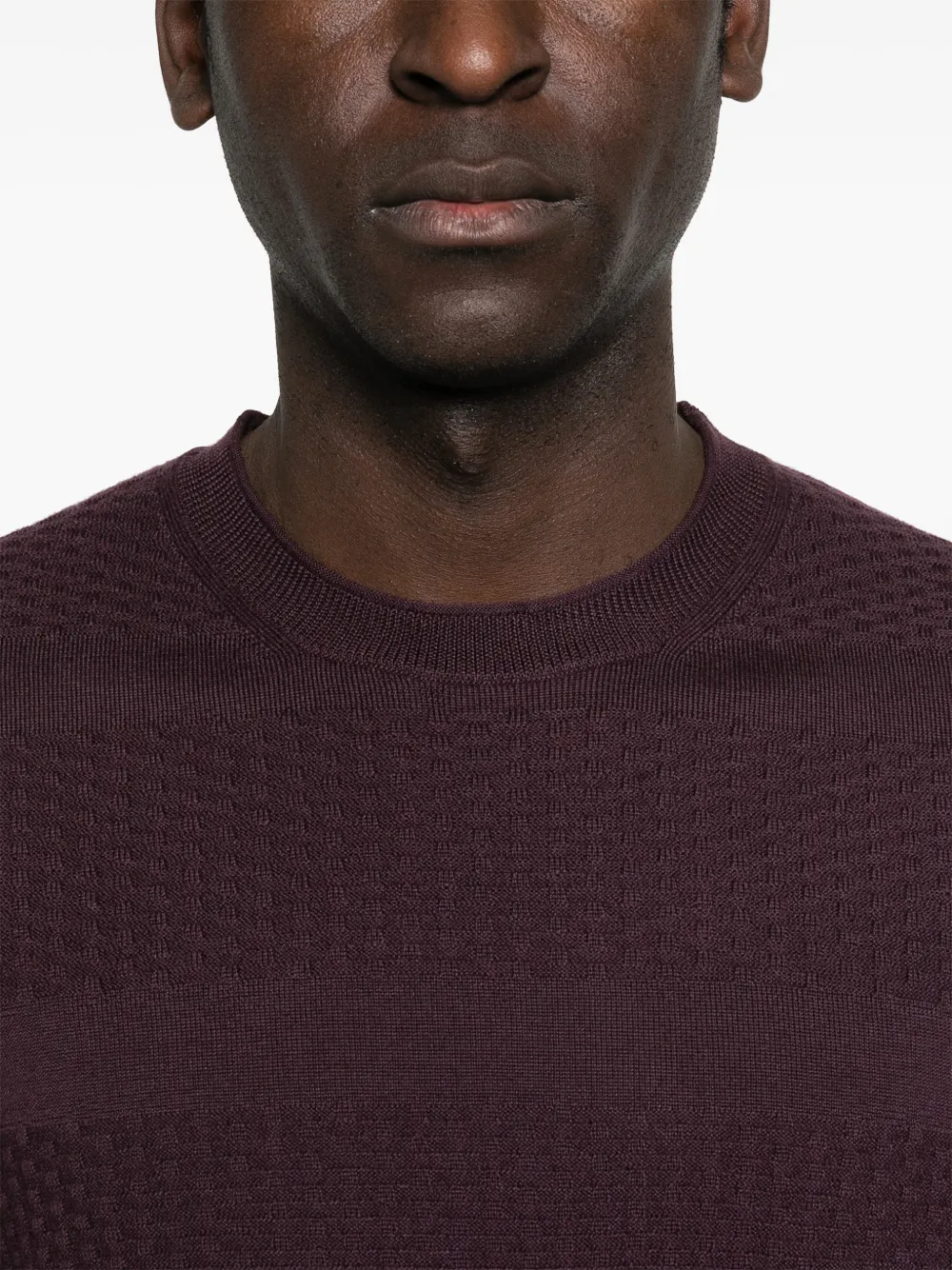 Corneliani Trui met textuur Paars