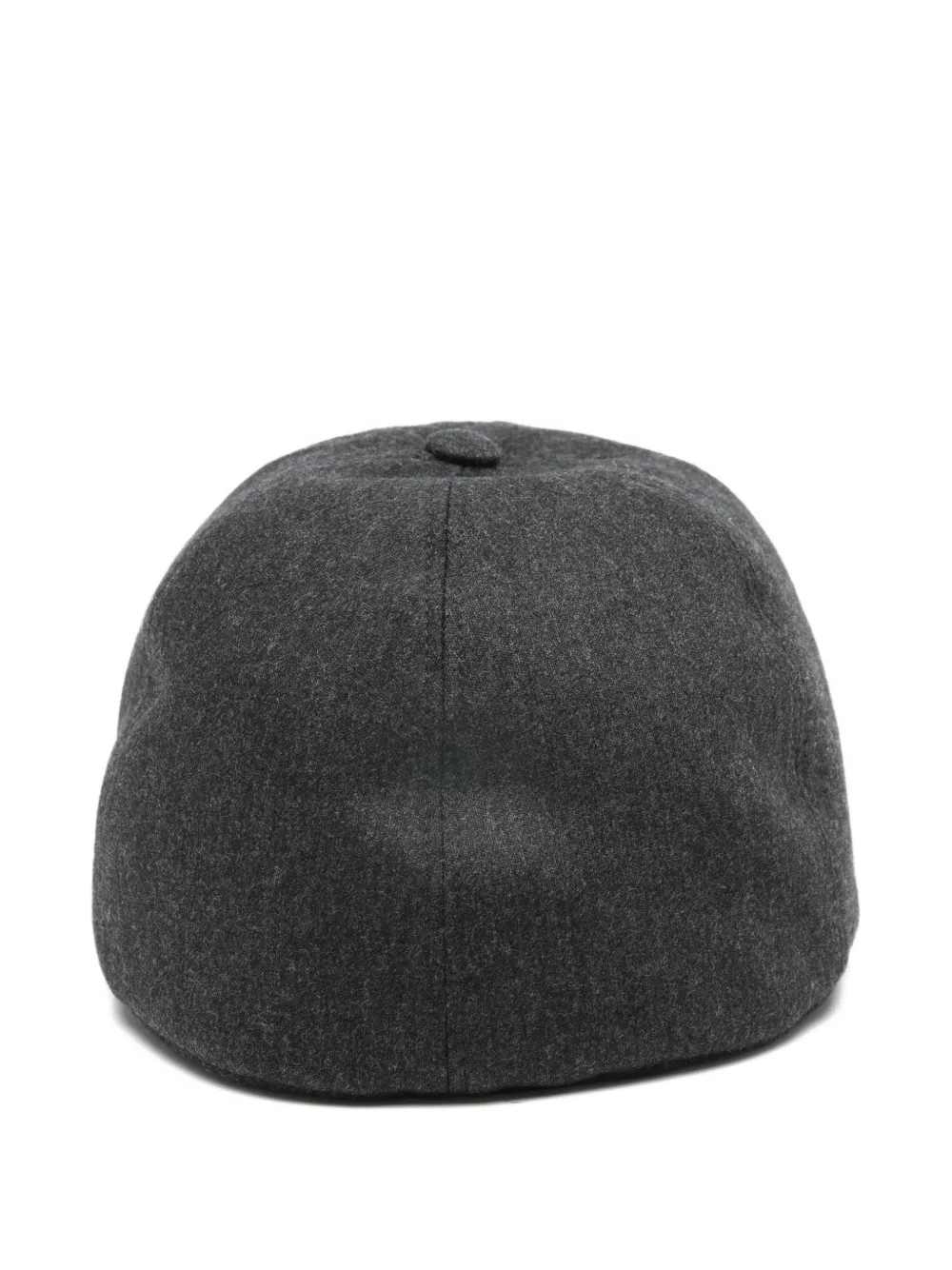 Corneliani melange dark grey emblem cap - Grijs